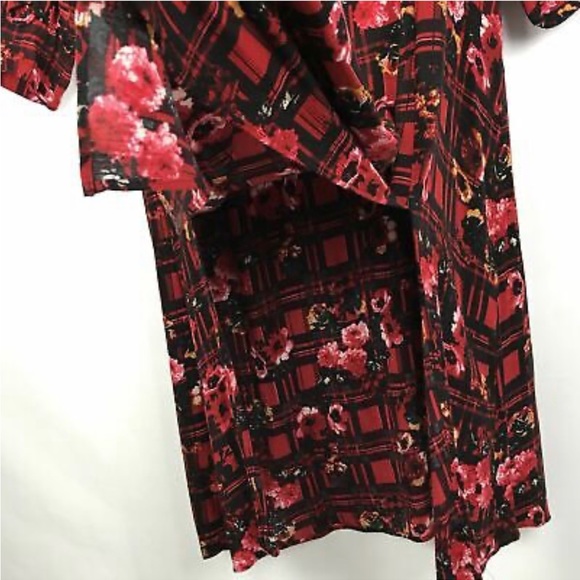 ASOS Red/Black Smock Dress Size 16 UK - Picture 3 of 10